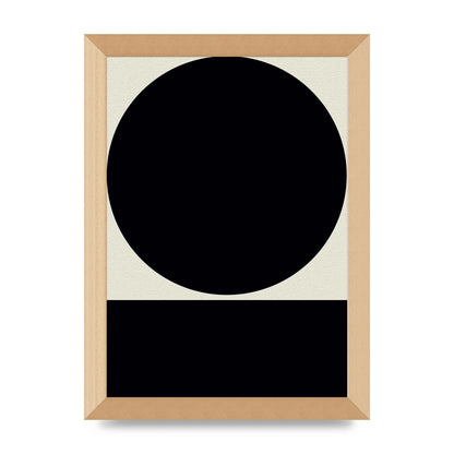 Abstract Bold Block Circle Shape Art For The Home - A4 framed