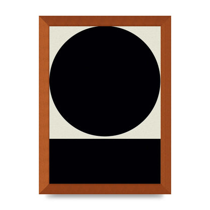 Abstract Bold Block Circle Shape Art For The Home - A4 framed