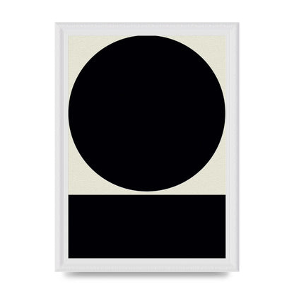 Abstract Bold Block Circle Shape Art For The Home - A4 framed