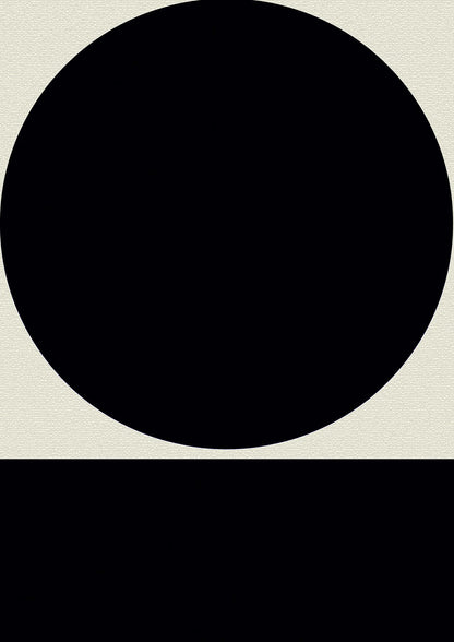 Abstract Bold Block Circle Shape Art For The Home - detail