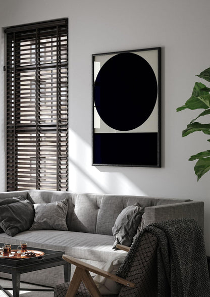 Abstract Bold Block Circle Shape Art For The Home - living room 1