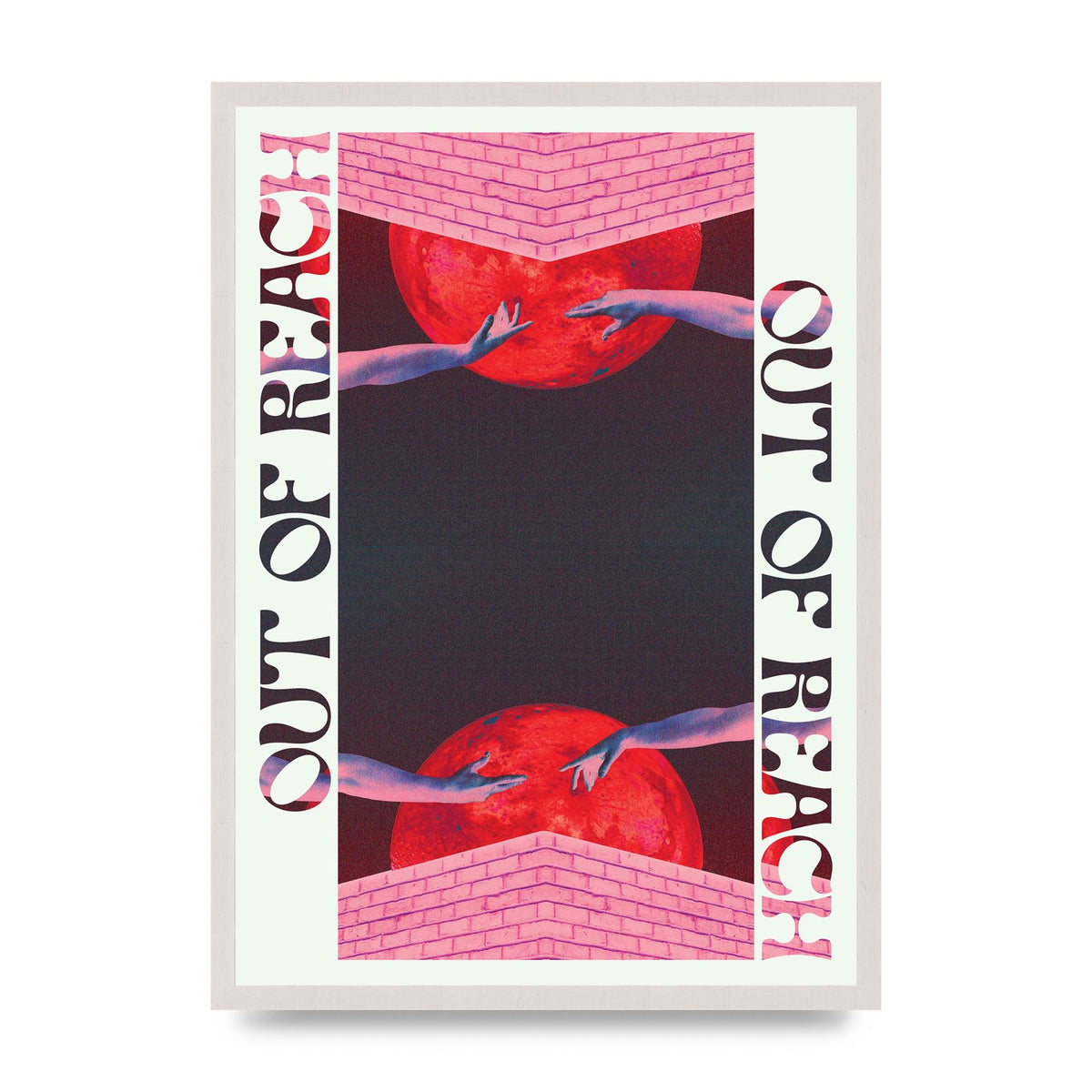Out Of Reach Lofi Retro Music Poster Style" Printed Poster - A2 framed