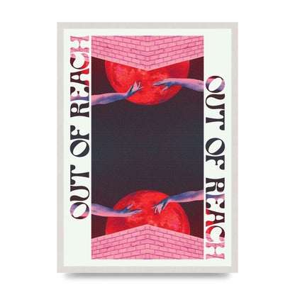 Out Of Reach Lofi Retro Music Poster Style" Printed Poster - A2 framed