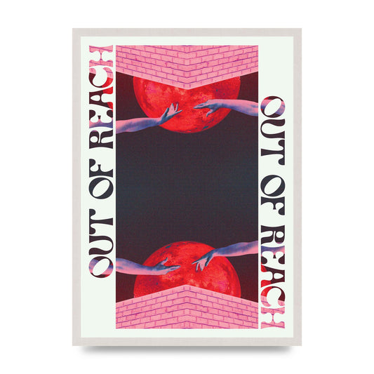 Out Of Reach Lofi Retro Music Poster Style" Printed Poster - A2 framed