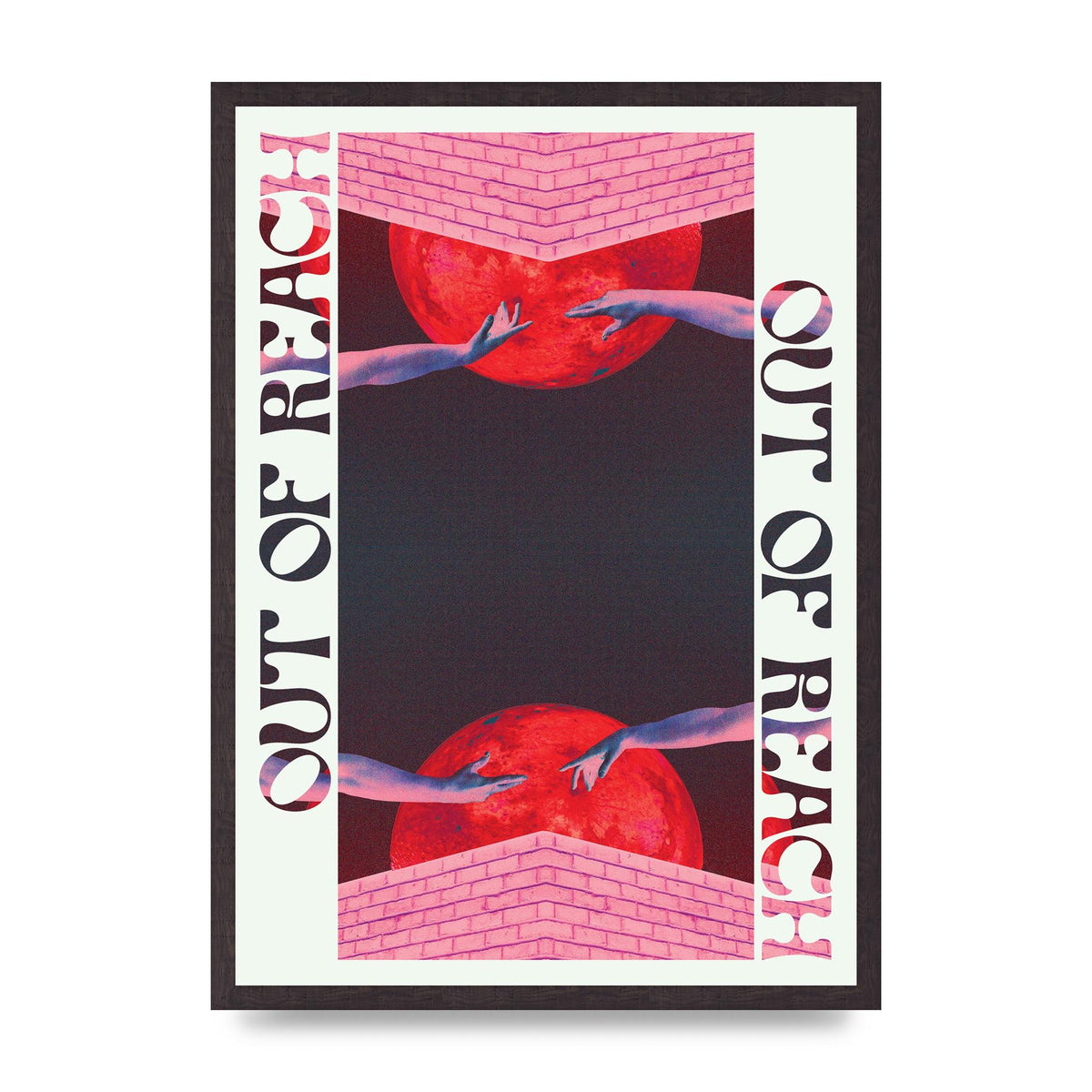 Out Of Reach Lofi Retro Music Poster Style" Printed Poster - A2 framed