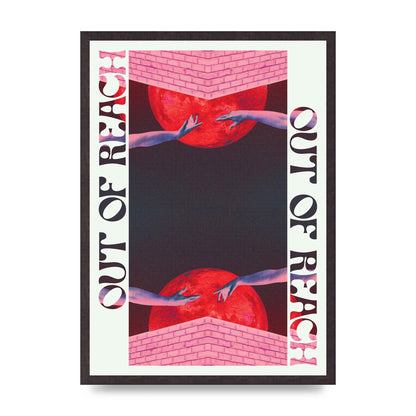 Out Of Reach Lofi Retro Music Poster Style" Printed Poster - A2 framed