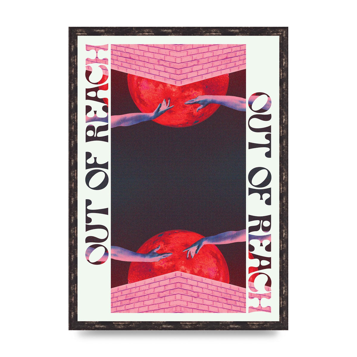 Out Of Reach Lofi Retro Music Poster Style" Printed Poster - A2 framed