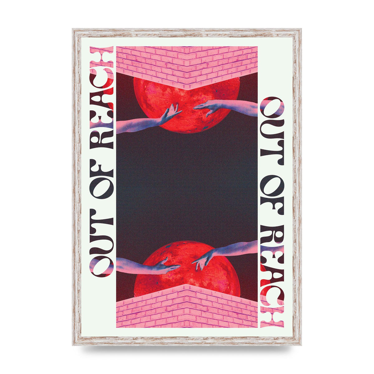 Out Of Reach Lofi Retro Music Poster Style" Printed Poster - A2 framed