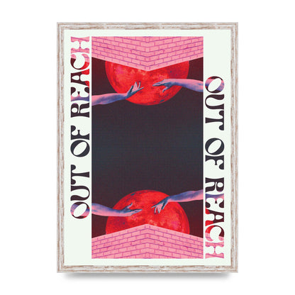 Out Of Reach Lofi Retro Music Poster Style" Printed Poster - A2 framed