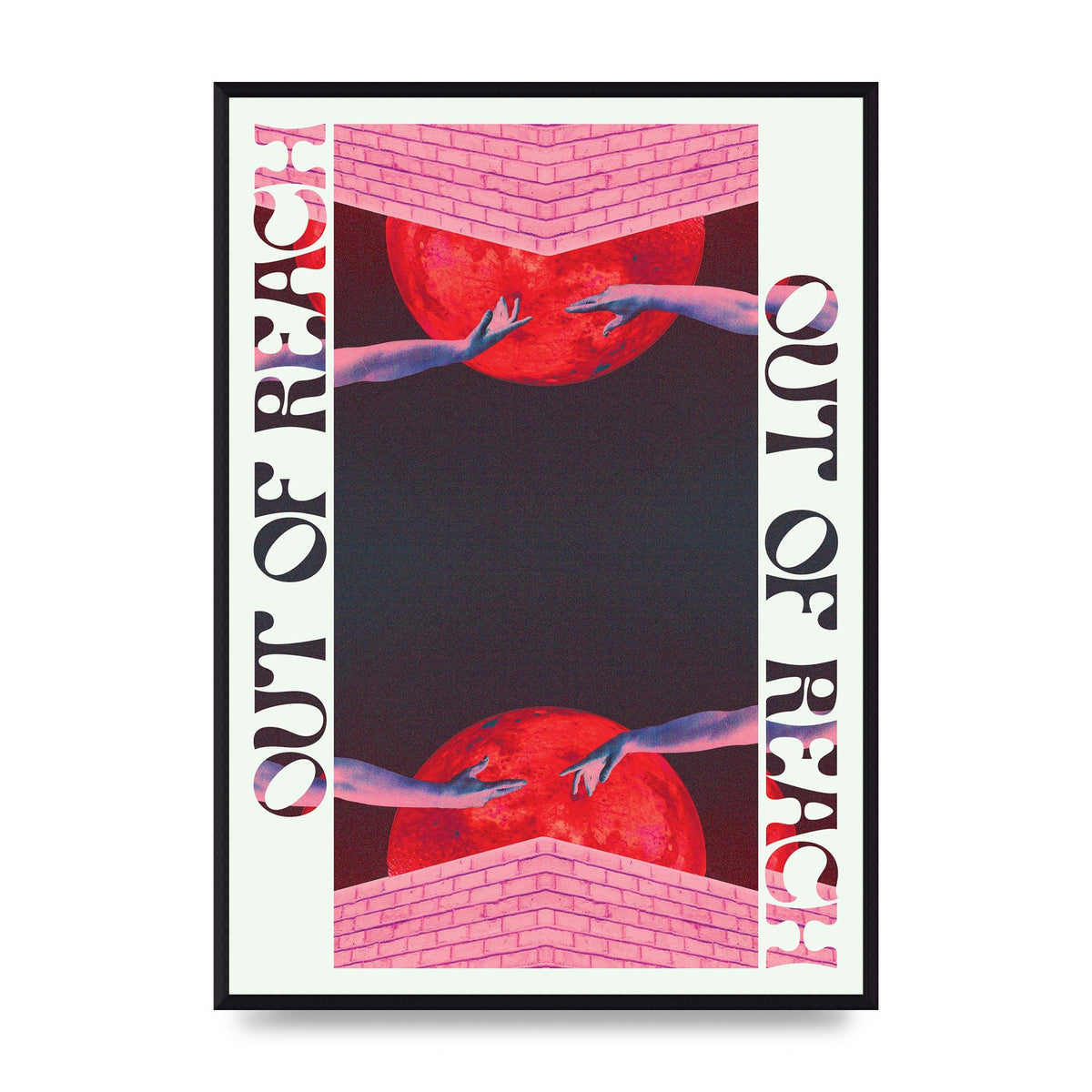 Out Of Reach Lofi Retro Music Poster Style" Printed Poster - A2 framed