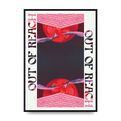 Out Of Reach Lofi Retro Music Poster Style" Printed Poster - A2 framed