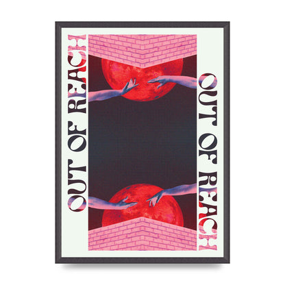 Out Of Reach Lofi Retro Music Poster Style" Printed Poster - A2 framed
