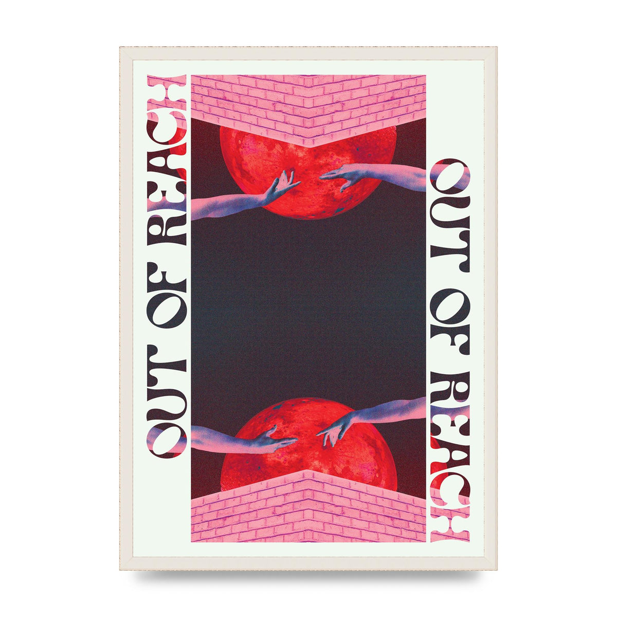 Out Of Reach Lofi Retro Music Poster Style" Printed Poster - A2 framed