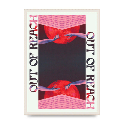 Out Of Reach Lofi Retro Music Poster Style" Printed Poster - A2 framed
