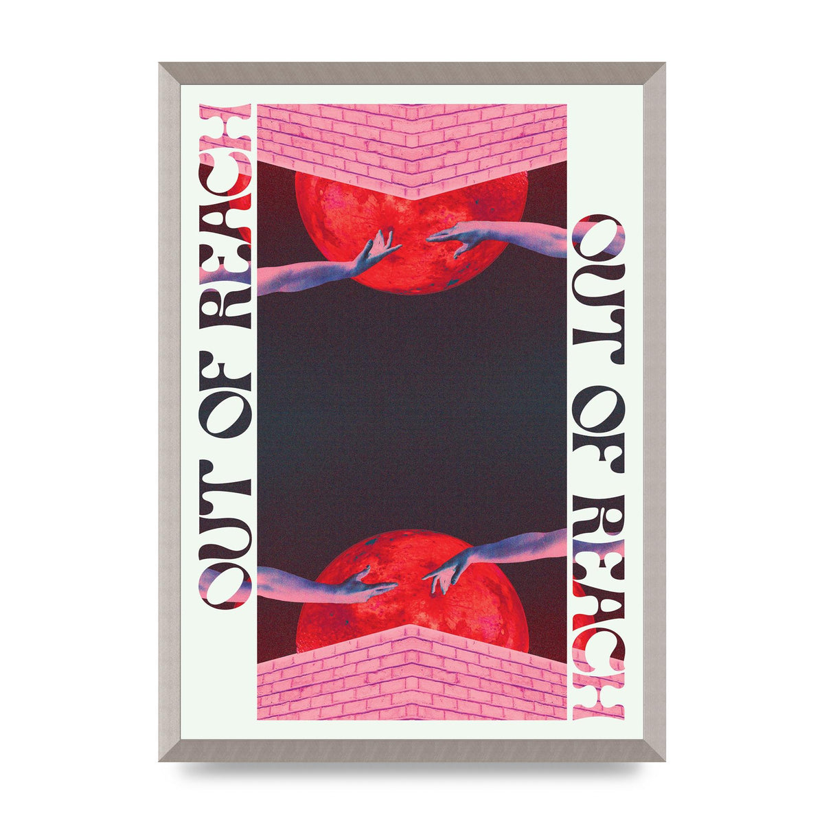 Out Of Reach Lofi Retro Music Poster Style" Printed Poster - A2 framed