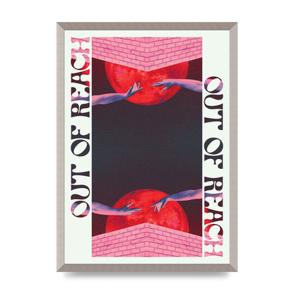 Out Of Reach Lofi Retro Music Poster Style" Printed Poster - A2 framed