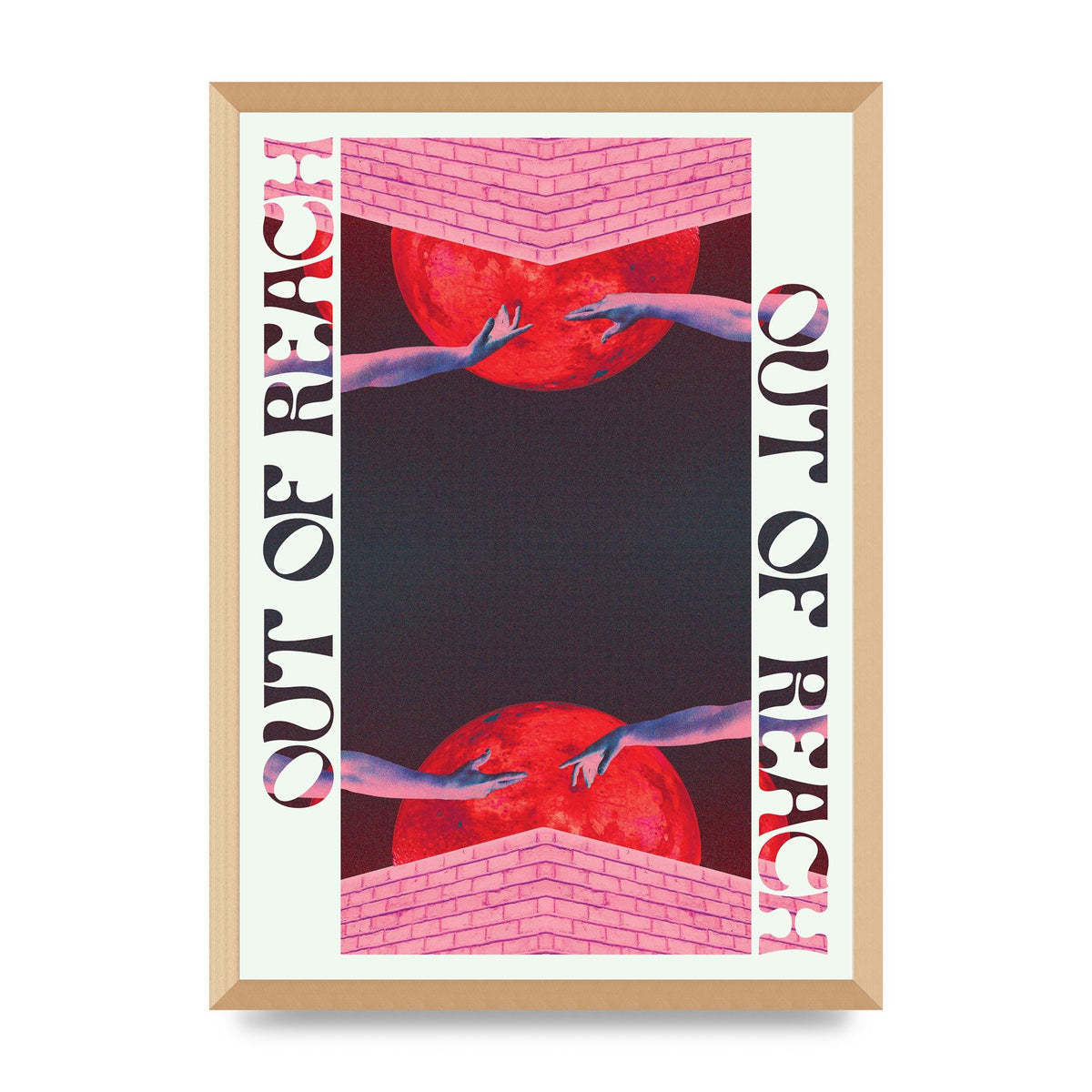 Out Of Reach Lofi Retro Music Poster Style" Printed Poster - A2 framed
