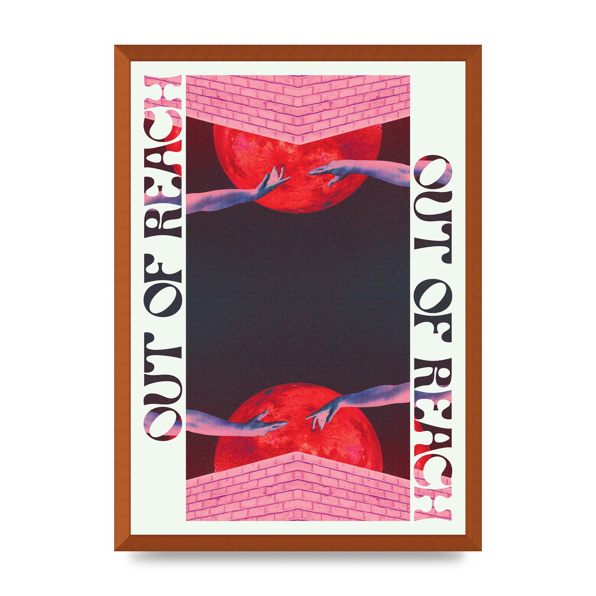 Out Of Reach Lofi Retro Music Poster Style" Printed Poster - A2 framed