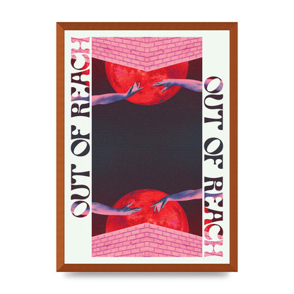 Out Of Reach Lofi Retro Music Poster Style" Printed Poster - A2 framed