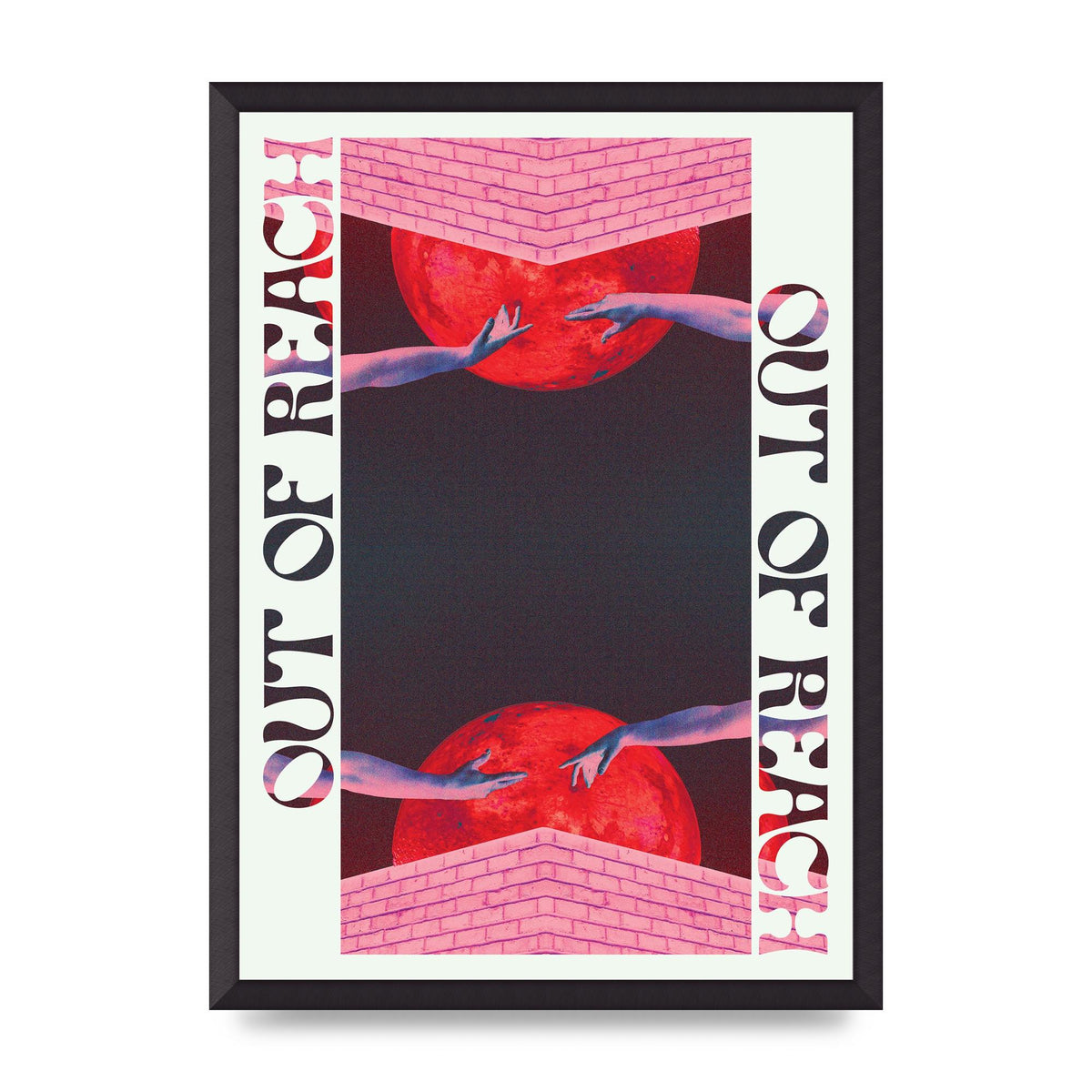 Out Of Reach Lofi Retro Music Poster Style" Printed Poster - A2 framed