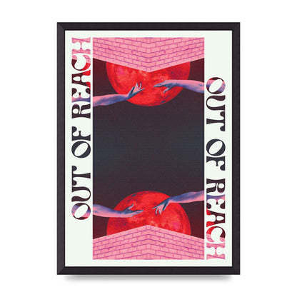 Out Of Reach Lofi Retro Music Poster Style" Printed Poster - A2 framed