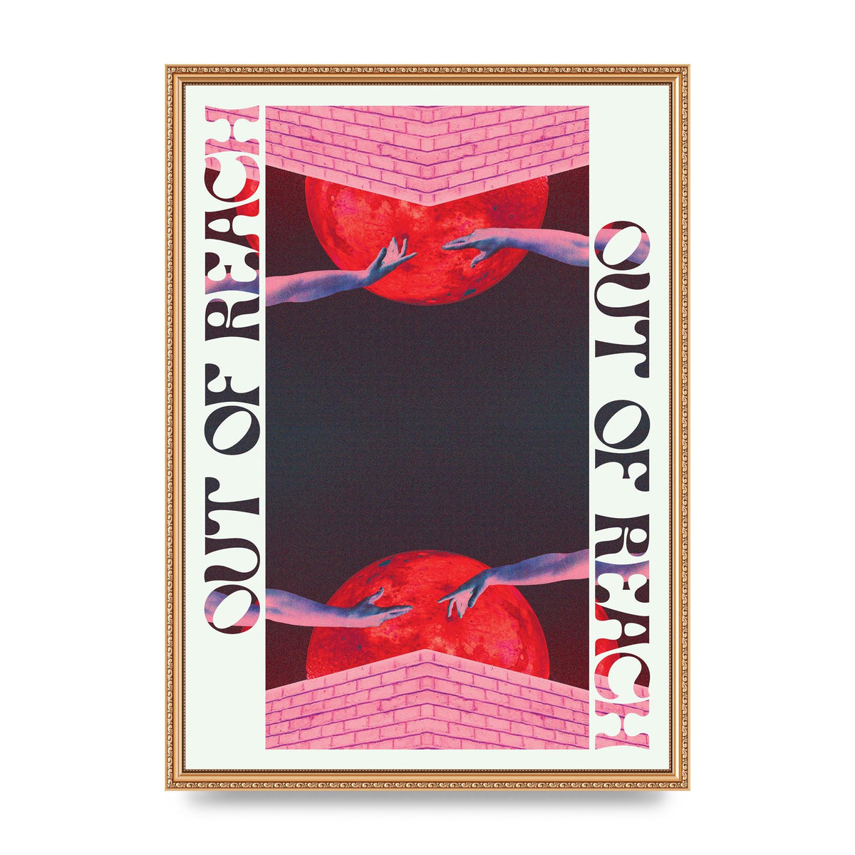 Out Of Reach Lofi Retro Music Poster Style" Printed Poster - A2 framed