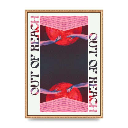 Out Of Reach Lofi Retro Music Poster Style" Printed Poster - A2 framed