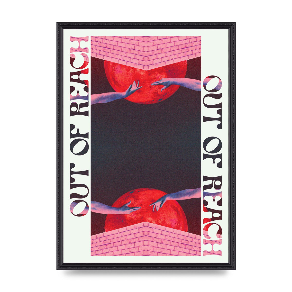 Out Of Reach Lofi Retro Music Poster Style" Printed Poster - A2 framed