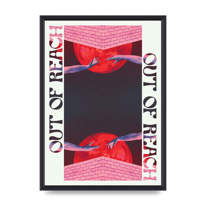 Out Of Reach Lofi Retro Music Poster Style" Printed Poster - A2 framed