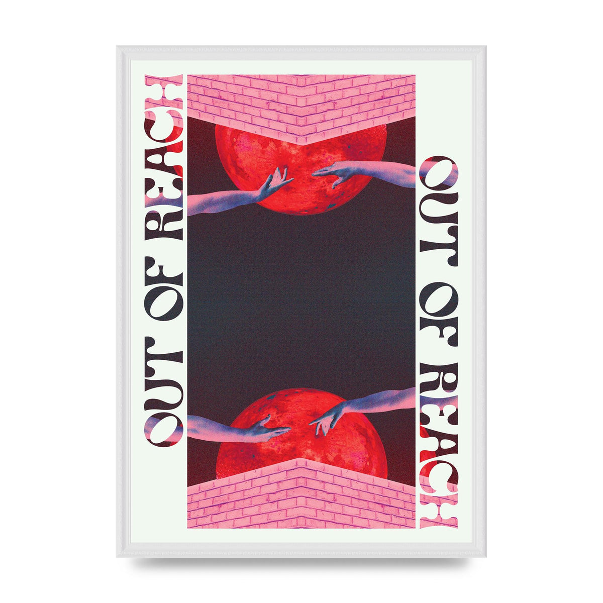 Out Of Reach Lofi Retro Music Poster Style" Printed Poster - A2 framed