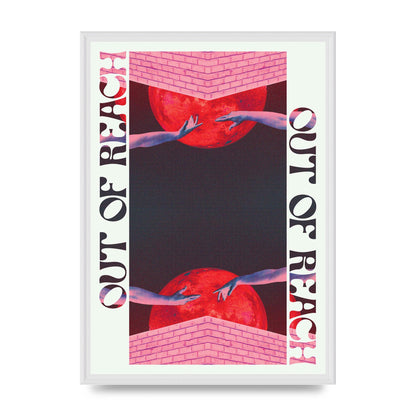 Out Of Reach Lofi Retro Music Poster Style" Printed Poster - A2 framed