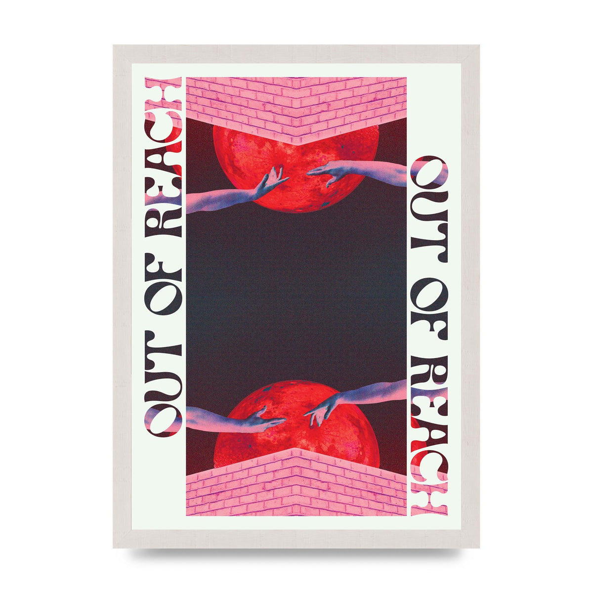 Out Of Reach Lofi Retro Music Poster Style" Printed Poster - A3 framed