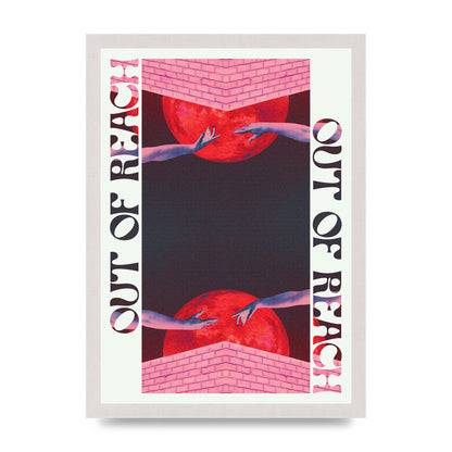 Out Of Reach Lofi Retro Music Poster Style" Printed Poster - A3 framed