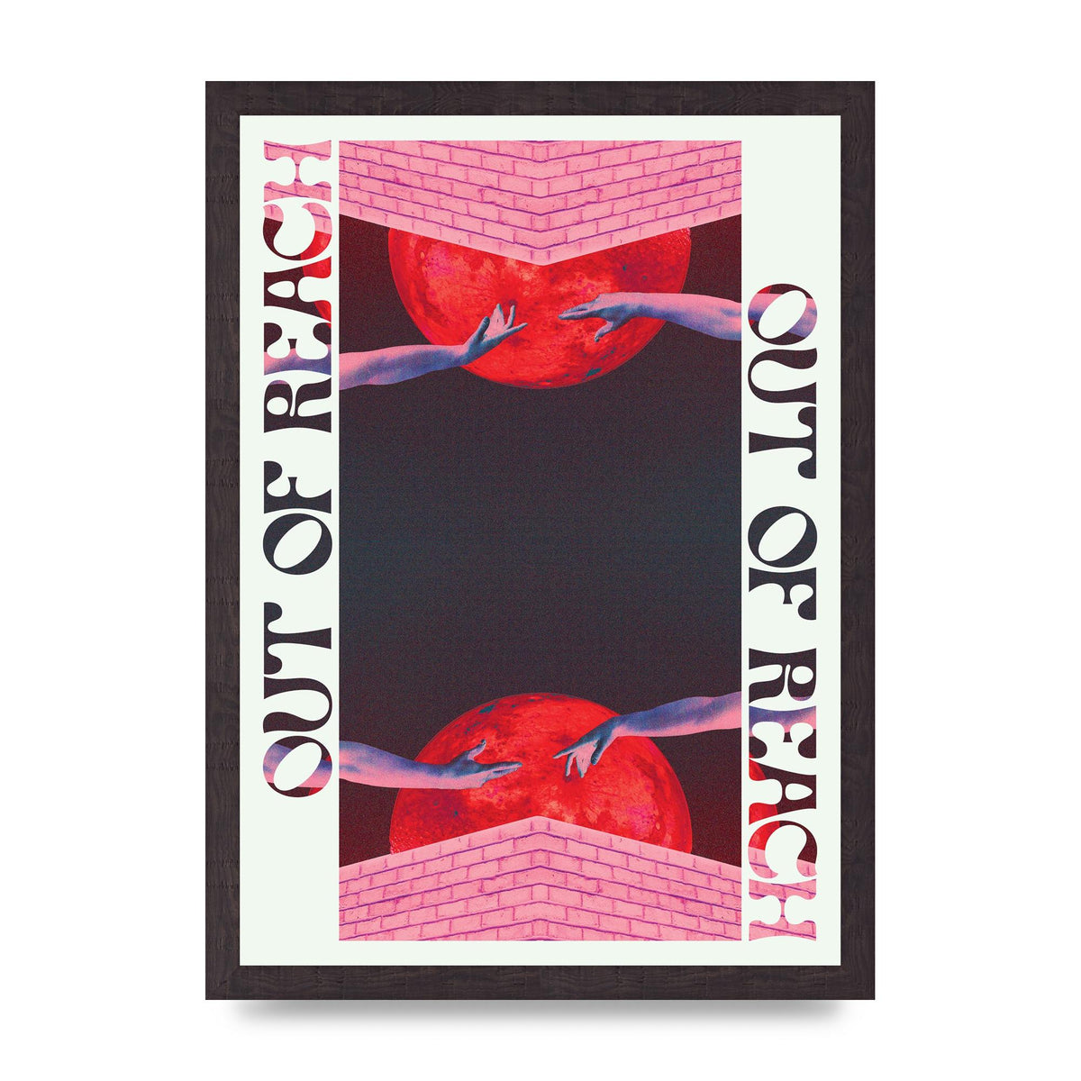 Out Of Reach Lofi Retro Music Poster Style" Printed Poster - A3 framed