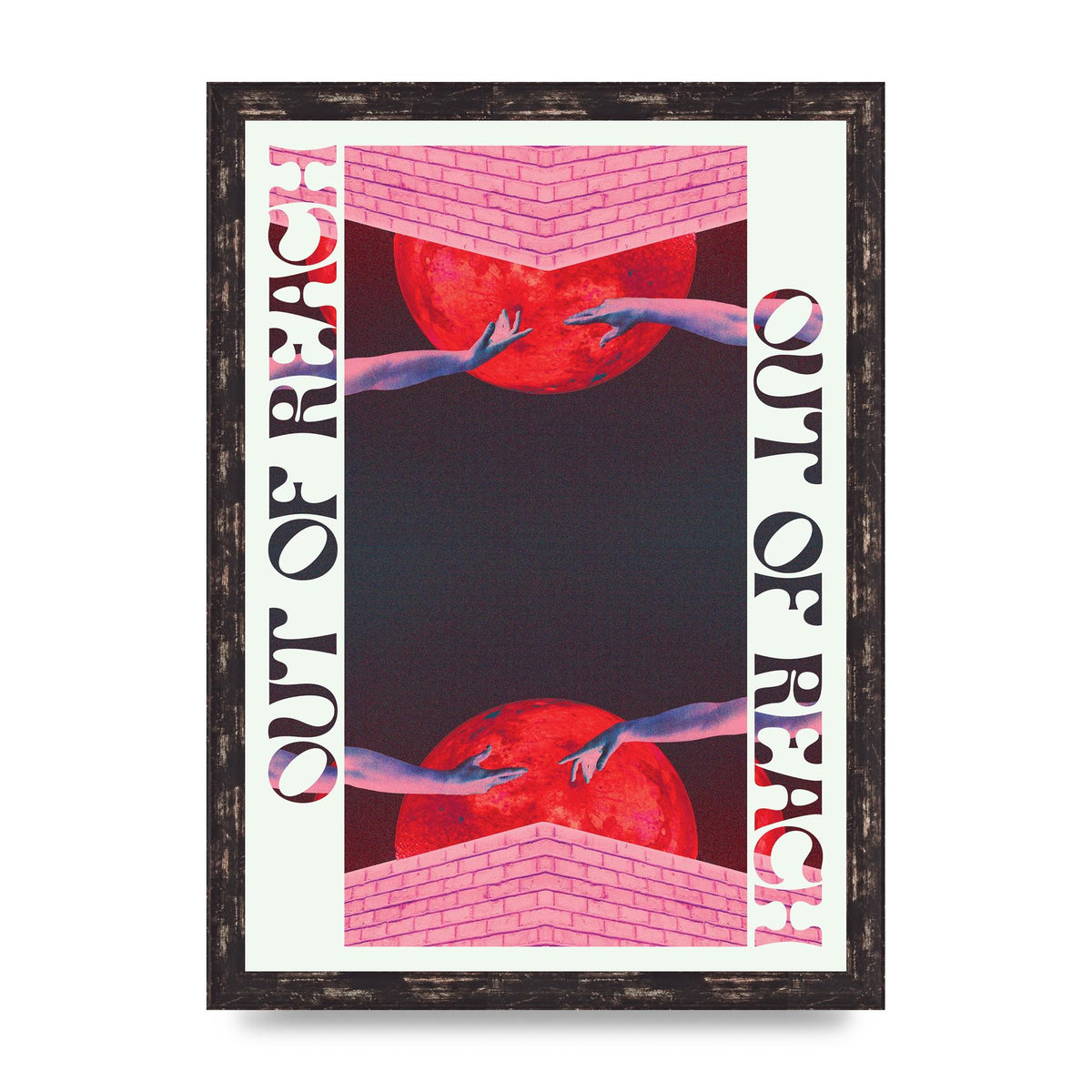Out Of Reach Lofi Retro Music Poster Style" Printed Poster - A3 framed