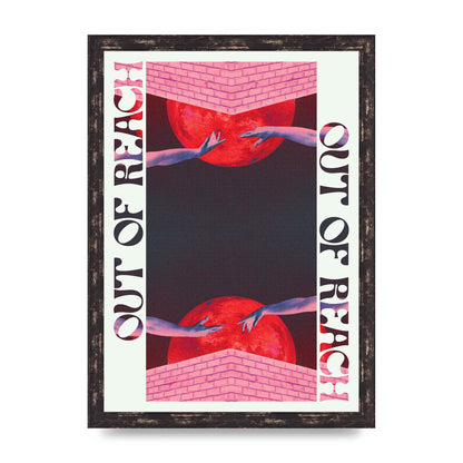 Out Of Reach Lofi Retro Music Poster Style" Printed Poster - A3 framed