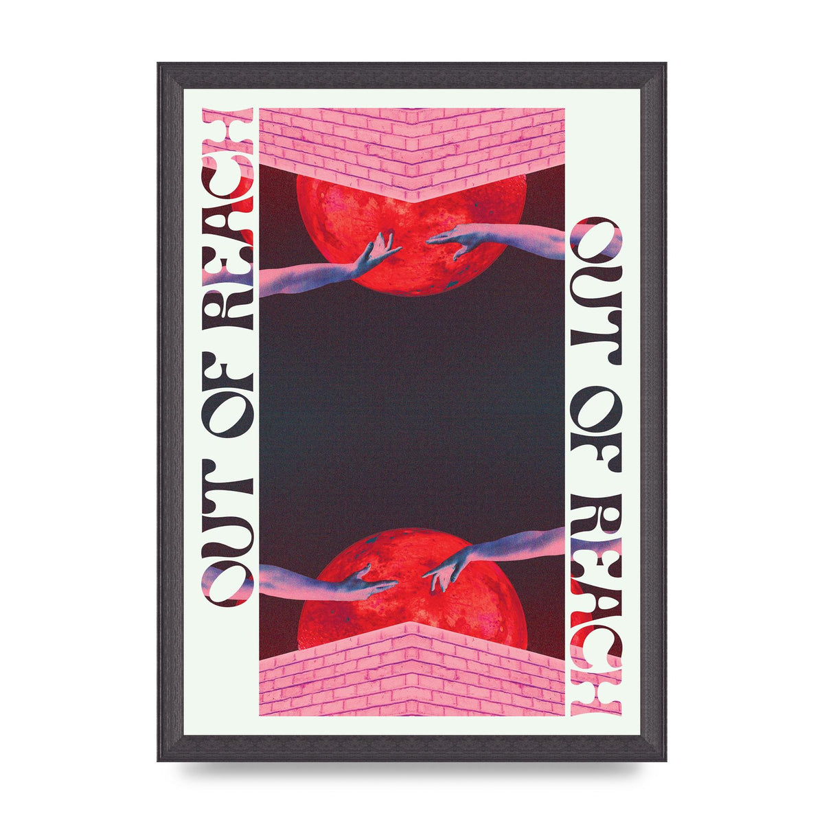 Out Of Reach Lofi Retro Music Poster Style" Printed Poster - A3 framed