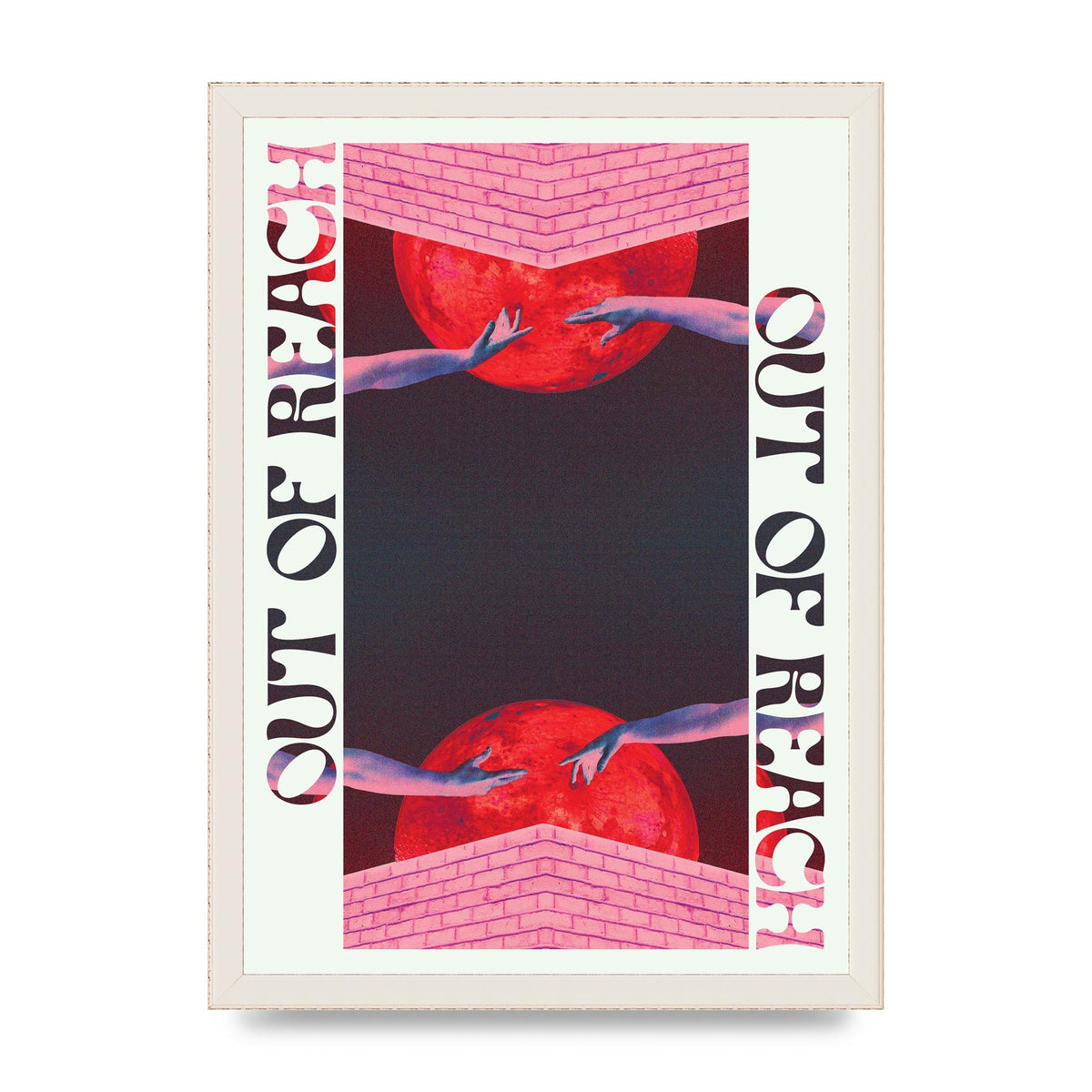 Out Of Reach Lofi Retro Music Poster Style" Printed Poster - A3 framed