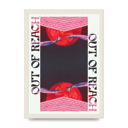 Out Of Reach Lofi Retro Music Poster Style" Printed Poster - A3 framed