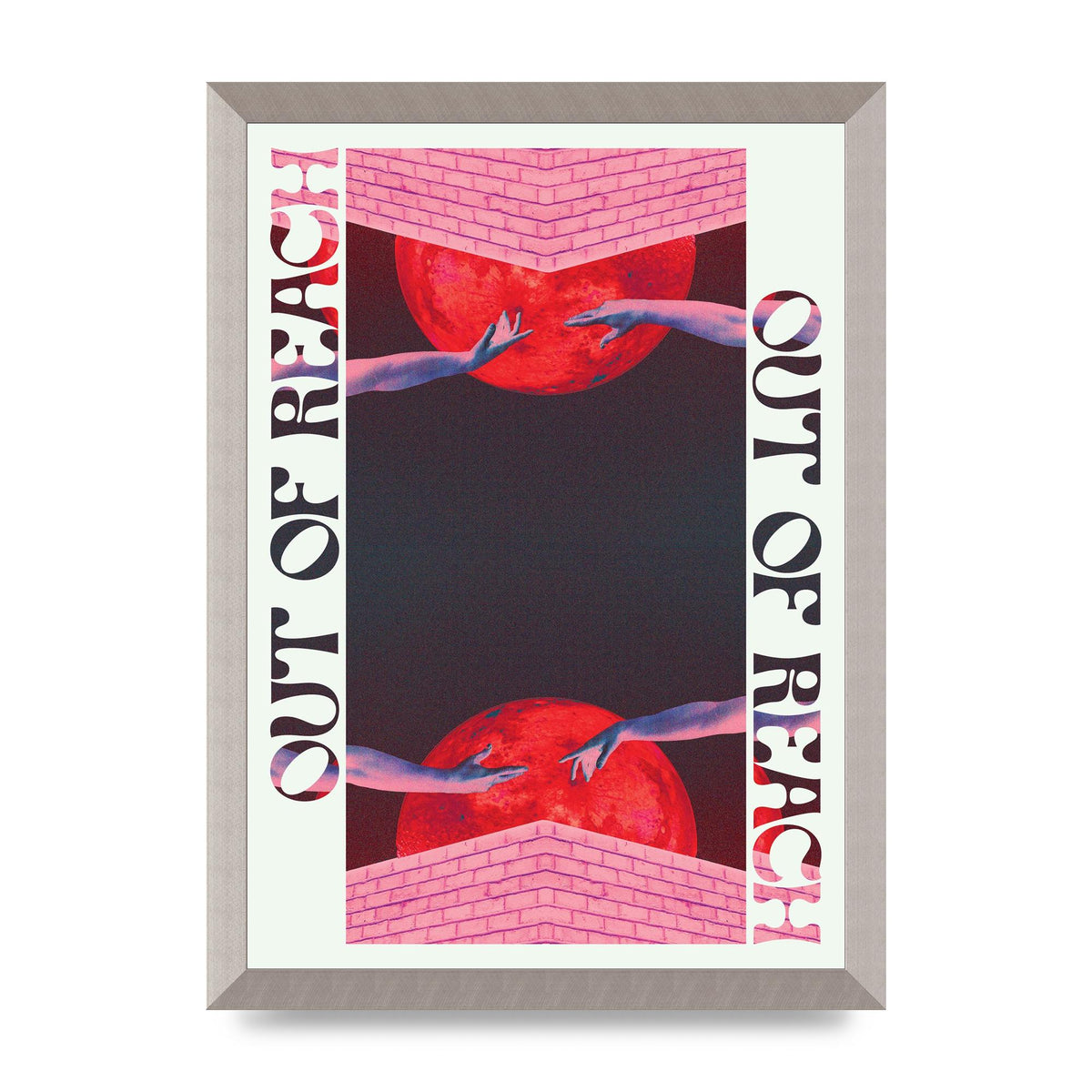 Out Of Reach Lofi Retro Music Poster Style" Printed Poster - A3 framed