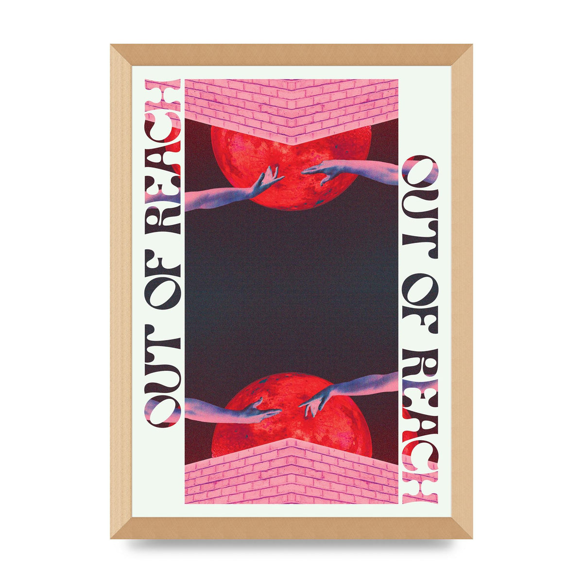 Out Of Reach Lofi Retro Music Poster Style" Printed Poster - A3 framed