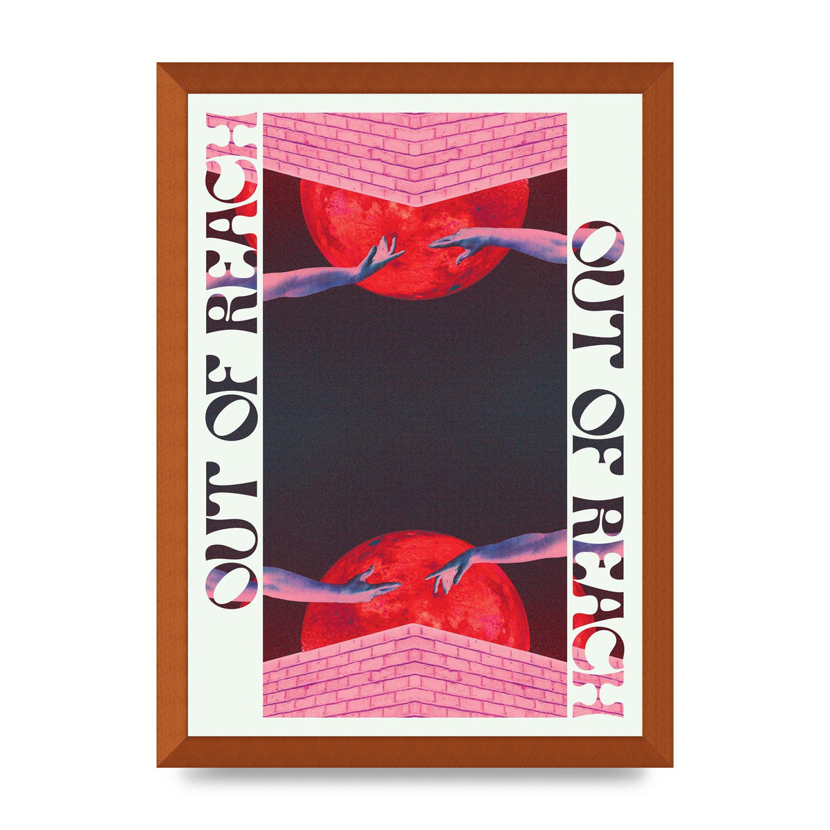 Out Of Reach Lofi Retro Music Poster Style" Printed Poster - A3 framed