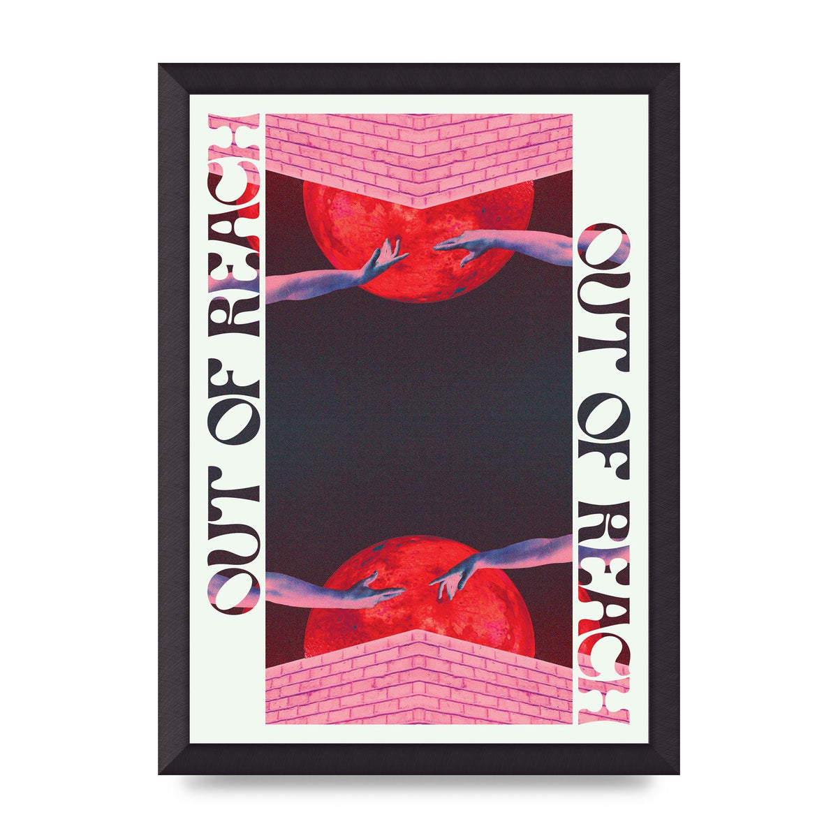 Out Of Reach Lofi Retro Music Poster Style" Printed Poster - A3 framed
