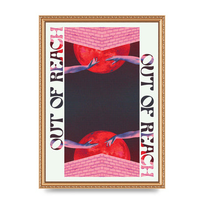 Out Of Reach Lofi Retro Music Poster Style" Printed Poster - A3 framed