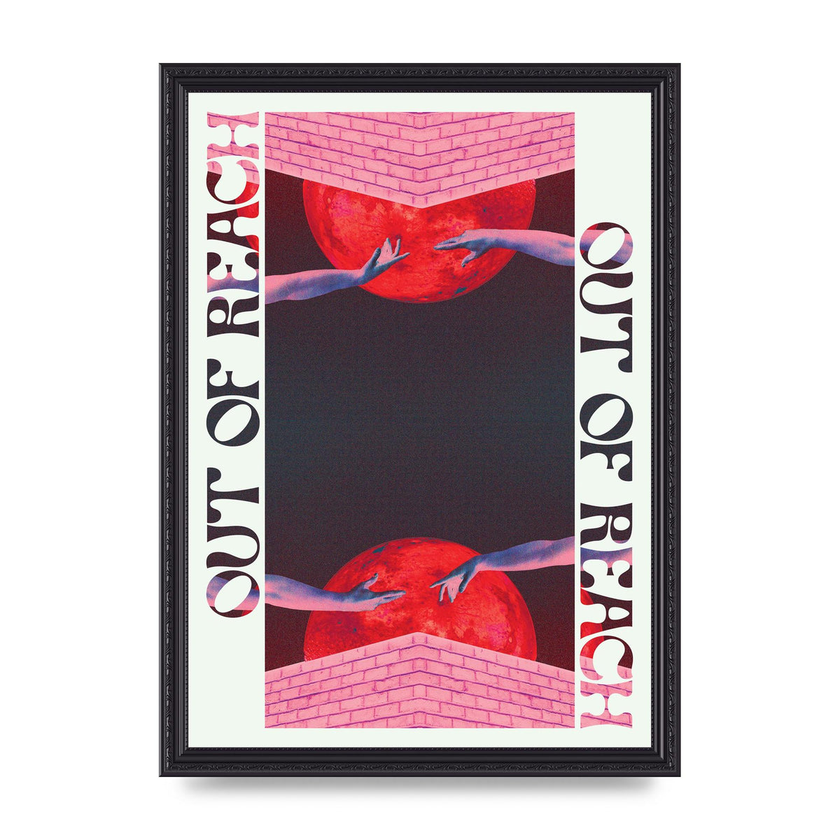 Out Of Reach Lofi Retro Music Poster Style" Printed Poster - A3 framed
