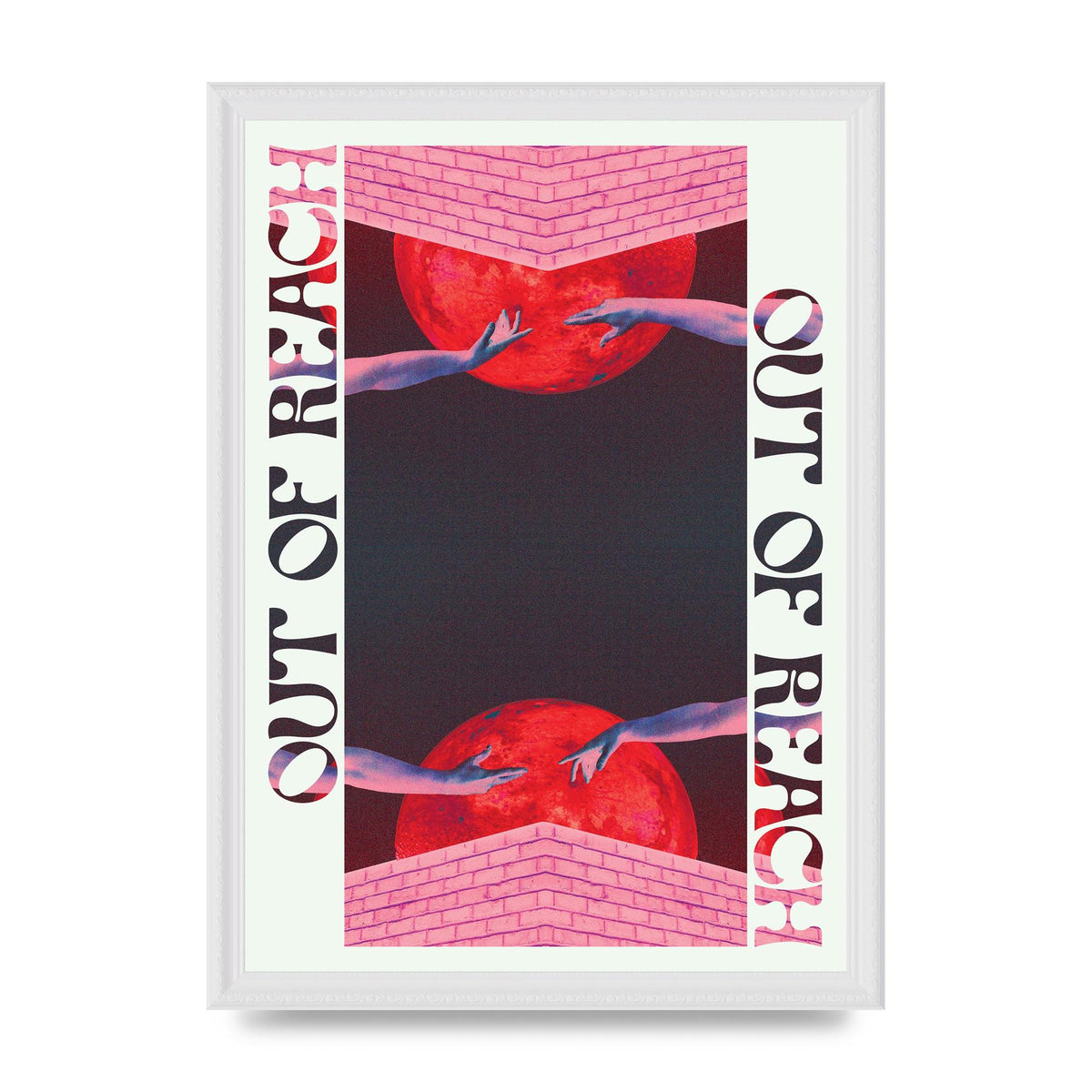 Out Of Reach Lofi Retro Music Poster Style" Printed Poster - A3 framed