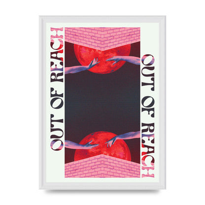 Out Of Reach Lofi Retro Music Poster Style" Printed Poster - A3 framed