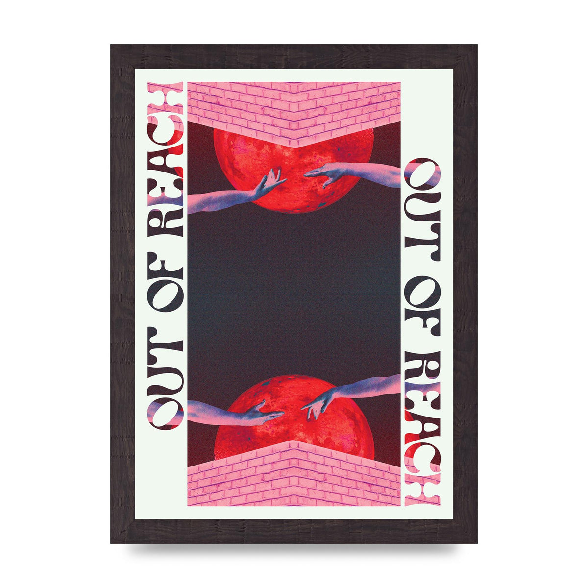 Out Of Reach Lofi Retro Music Poster Style" Printed Poster - A4 framed