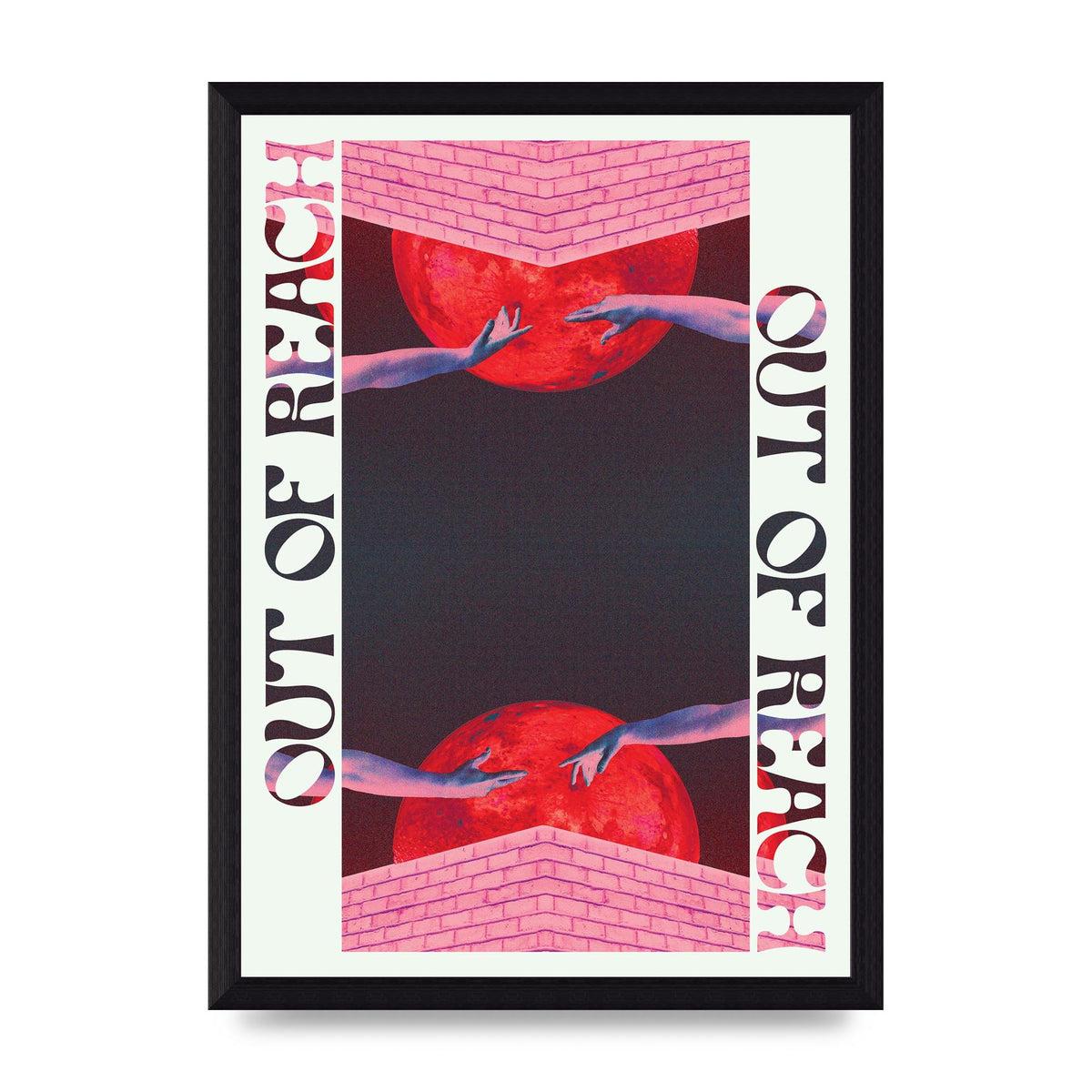 Out Of Reach Lofi Retro Music Poster Style" Printed Poster - A4 framed