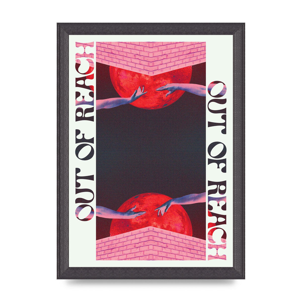 Out Of Reach Lofi Retro Music Poster Style" Printed Poster - A4 framed